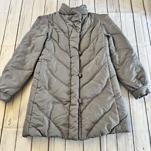 Vintage J Gallery Duck Down Puffer Long Coat Long‎ Women's Size Small Korea Made